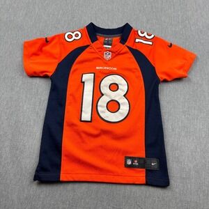 Nike Denver Broncos #18 Peyton Manning Jersey Youth Small NFL Football On Field